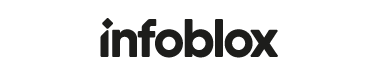 The image shows the logo of Infoblox, a network management and control company. The word "infoblox" is written in a bold, modern sans-serif font in black lowercase letters.