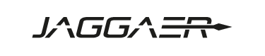 The image displays the JAGGAER logo in black. The text is stylized with sharp and angular font, with a distinctive design on the letter "R" resembling an arrow pointing to the right.