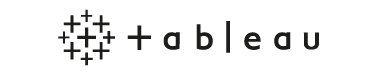 The image shows the Tableau logo. It consists of the word "tableau" written in lowercase black letters with a stylized symbol to the left, featuring a collection of small intersecting lines forming a grid-like pattern.